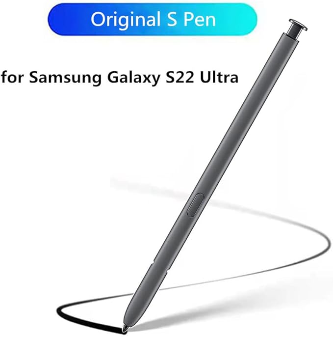 S22 Ultra S Pen Replacement Compatible with Samsung Galaxy S22 Ultra All VersionsS22 Ultra Stylus Pen (WithBluetooth) Slim 0.7mm Pen Tip 4096 Pressure Levels with 5pcs Tips (Graphite)