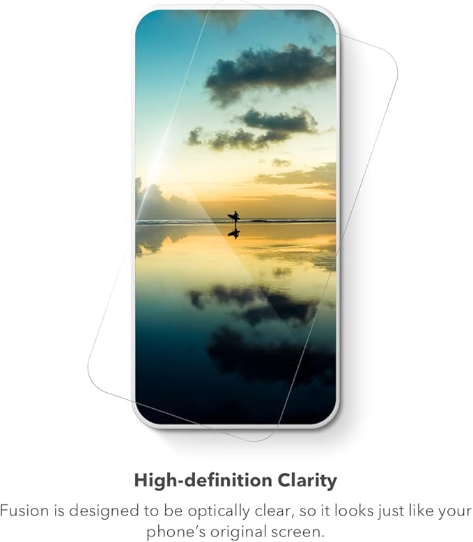 ZAGG InvisibleShield Fusion with D3O for Samsung Galaxy S22+ – Flexible Hybrid Screen Protection – Strengthened with D3O – Extreme Impact and Scratch Protection
