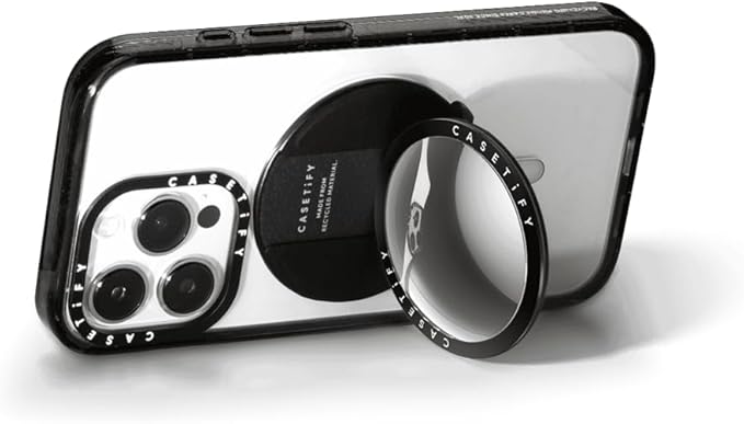 CASETiFY Snappy Grip Stand Compatible with Magsafe - Fisheye - Silver Mirror