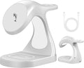 4 in 1 Magnetic Wireless Charger Stand for iPhone 16 15 14 13 12 Pro/Max/Plus/Mini AirPods Pro/3/2 and Watch 9/8/7/6/SE/5/4/3 Fast Charging Station White Dolphin 20W