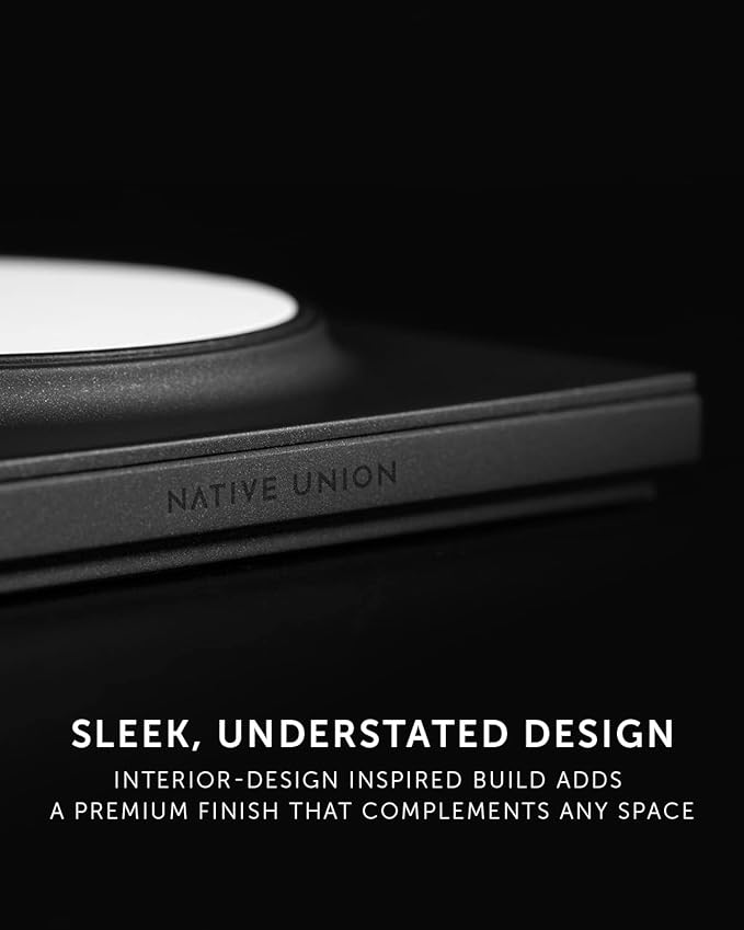 Native Union Drop Magnetic Wireless Charger – Non-Slip MagSafe Wireless Charging Pad for iPhone 15 15 Plus 15 Pro 15 Pro Max iPhone 8 to iPhone 15 – 15W Fast-Charging for Qi-Compatible Devices