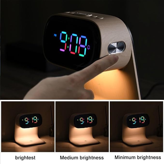 Multi Functions Alarm Clock A40 Pro Wood Color