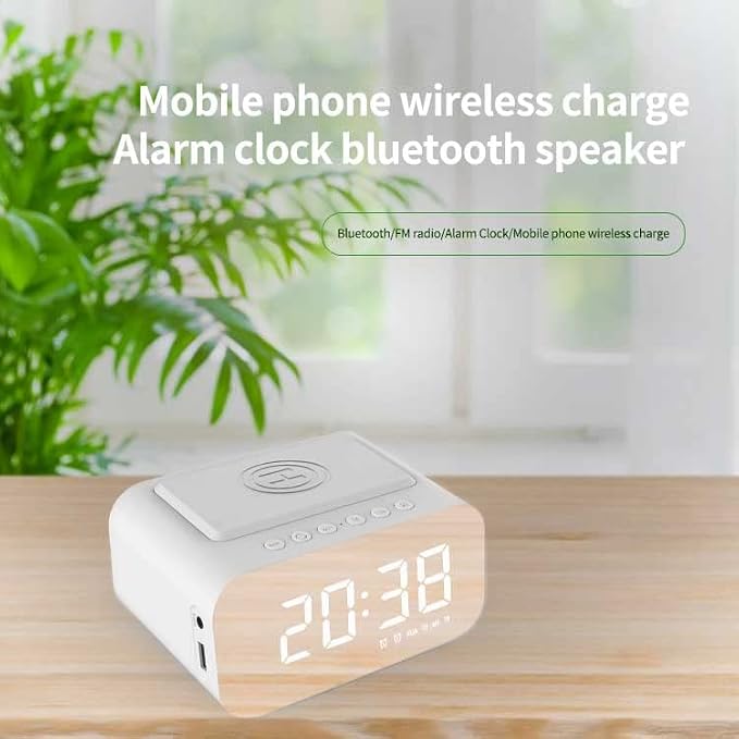 Multifunctional Alarm Clock Bt510 White