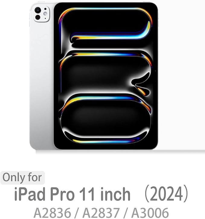 Feams for iPad Pro 11 Inch Case M5/M4 2025/2024 Slim iPad Pro 11 Inch M5/M4 Case 2025/2024 Magnetic Detachable Clear Back with Horizontal Adjustable Stand &amp Vertical Stand &amp Auto Sleep Cream