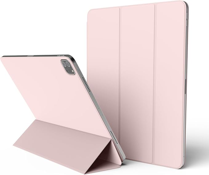 elago Magnetic Folio Case for iPad Pro 13 inch Cover (M5 M4) - Back Plate can be Attached to Metal Materials Wake/Sleep functionality Compatible with Apple Pencil 2 [Sand Pink]
