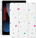 Cute Colorful Polka Dot for iPad Pro 12.9 Inch Case 5th/6th Generation 2022/2021/2020 with Pencil Holder Auto Sleep/Wake Leather Soft TPU Back Cover