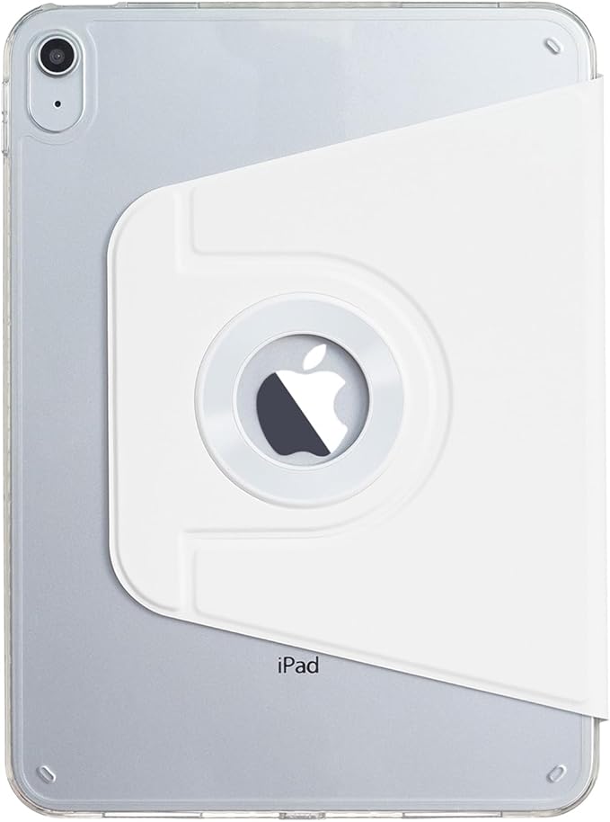 iPad 11 (11'') A16 2025/ iPad 10 (10.9'') 2022 Case DMaos Magnetic Detachable Smart Cover 360 Rotation Foldable Stand - White