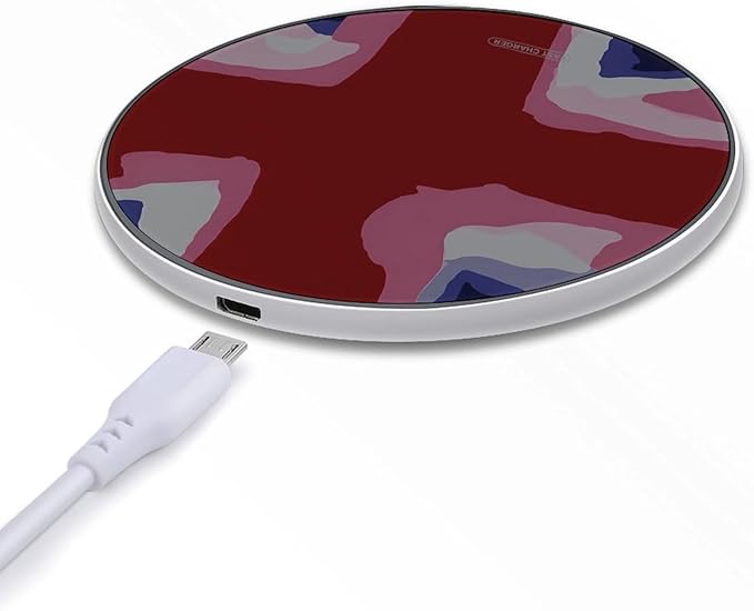 Watercolor British Britain Flag Phone Charger Magnetic Charging Pad Anti-Slip with USB Cable