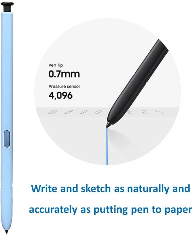 S22 Ultra Pen (withBluetooth) Replacement for Samsung Galaxy S22 Ultra S Pen S22 Ultra Stylus (4096 Pressure Sensor) + Replacement Tips/Nibs (Blue)