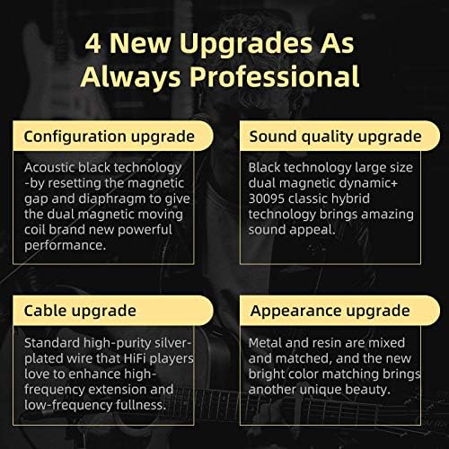 erjigo KZ ZSN PRO X Hybrid Banlance Armature with Dynamic in-Ear Earphone ERJIGO ZSNPROX 1BA+1DD HiFi Headset ZSNPRO X erabuds (Without Mic Black)