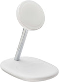 Eaton Tripp Lite Series Wireless Charger Stand 20W Magnetic Charging Stand MagSafe MFi Charging for Apple iPhone &amp AirPods Adjustable Stand 3ft Cable White 1-Year Warranty (U280MS-2N1-WH)