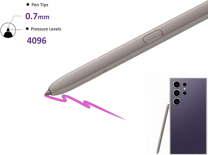 S24 Ultra S Pen for Samsung Galaxy S24 Ultra S Pen Replacement EJ-PS928BJEGUS US Versionfor Galaxy S24 Ultra Stylus Pen withBluetooth Violet