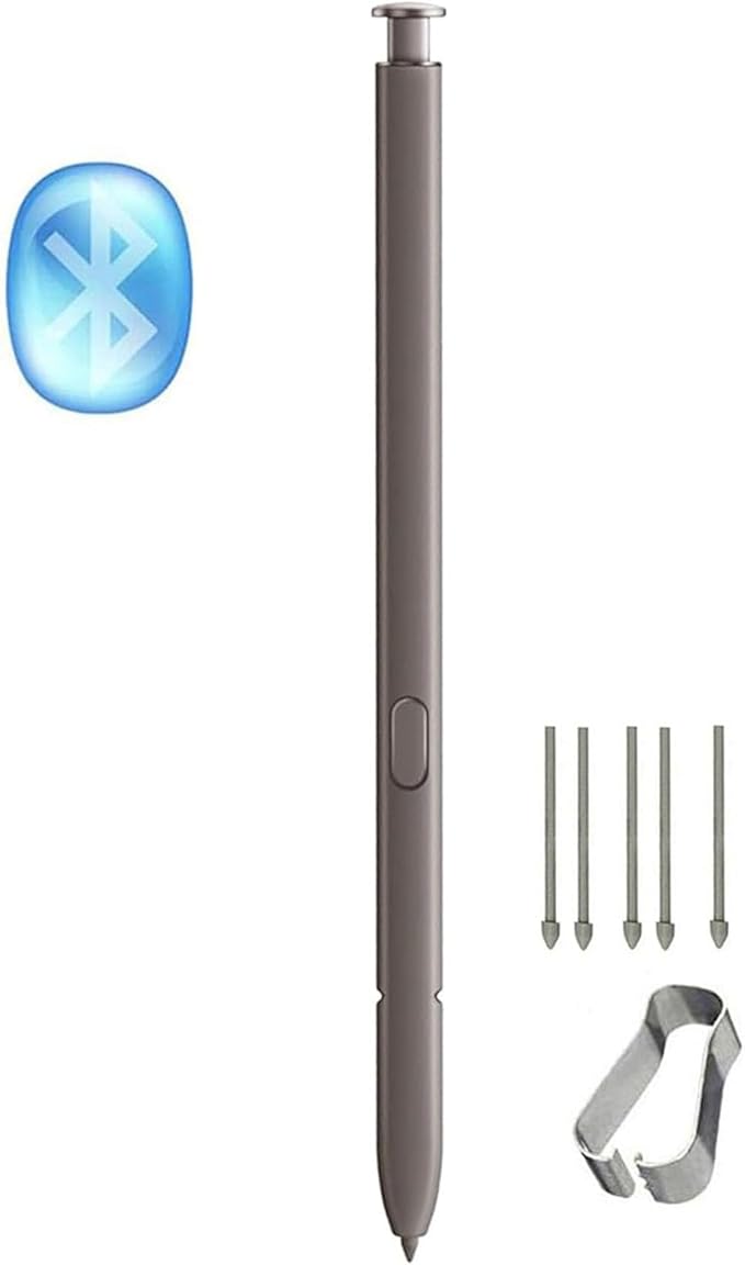 S24 Ultra Stylus Pen (WithBluetooth) Replacement for Samsung Galaxy S24 Ultra 5G All Versions Touch Pen +Tips/Nibs. (Titanium Gray/S24 Ultra)