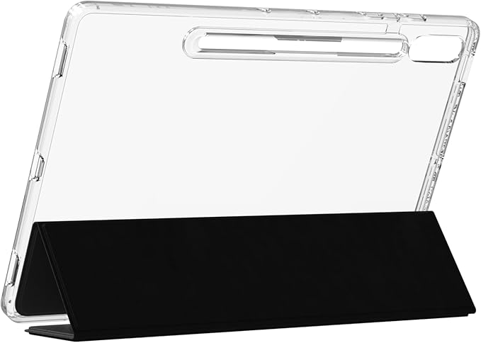 ZAGG Crystal Palace Folio Samsung Galaxy Tab S10+ / Tab S9+ Case – Crystal Clear Ultra-Slim 6.5ft Drop Protection Strengthened with Graphene Anti-Yellowing Stylus Holder Recycled Content