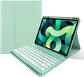 Keyboard Case for iPad Air 13 inch M3 M2/ iPad Pro 12.9 inch 6th 5th 4th 3rd Generation Magnetic Detachable Bluetooth Round Key Color Keyboard Cover (Mint Green)