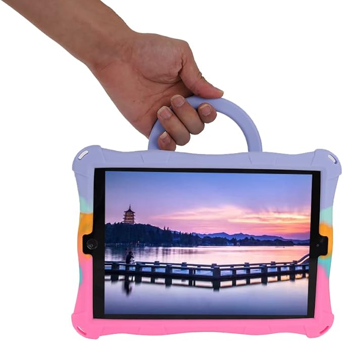 New iPad 6th Generation Case 9.7 inch 2018 UFAINEI iPad 5th Generation Case 2017 iPad Air 1&amp2 Case IPad Pro 9.7 Case with 360° Rotatable Stand &amp Shoulder Strap Colorful Pink