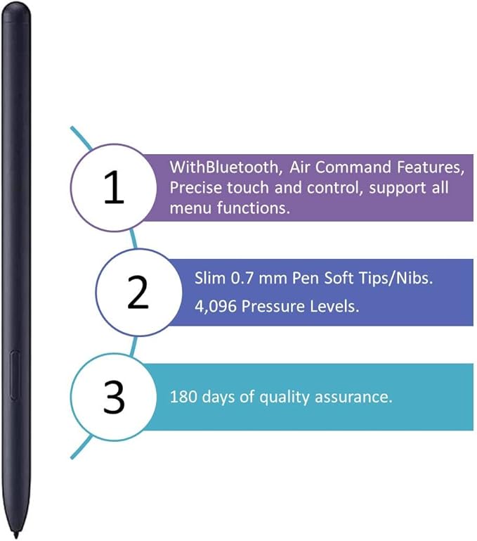 Tab S8 S Pen (WithBluetooth) Replacement for Samsung Galaxy Tab S8/S8 Plus/S8 Ultra (EJ-PT870) All Versions Touch Stylus S