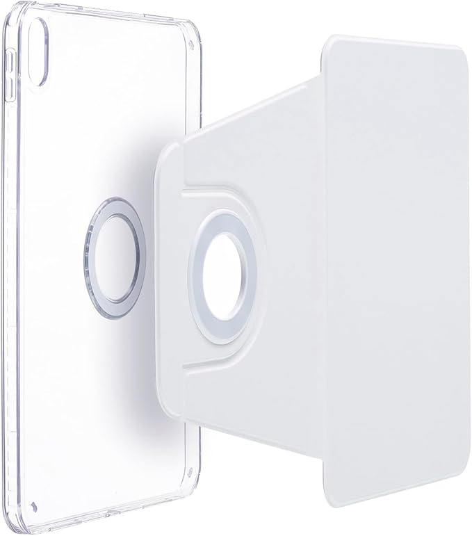 iPad 11 (11'') A16 2025/ iPad 10 (10.9'') 2022 Case DMaos Magnetic Detachable Smart Cover 360 Rotation Foldable Stand - White