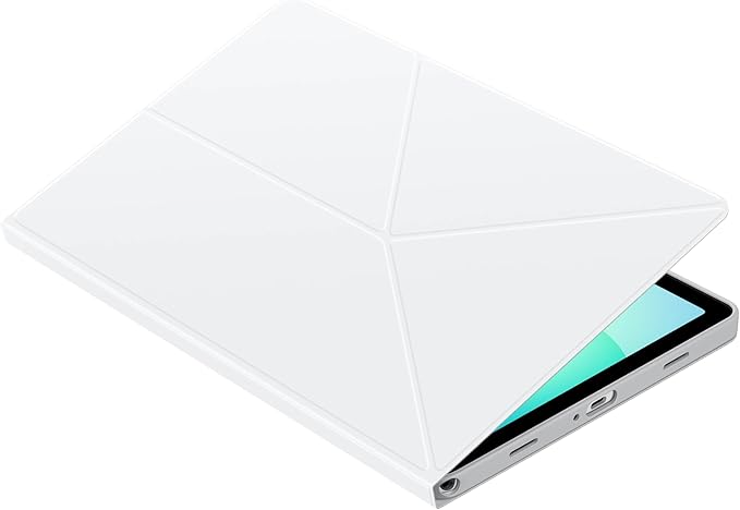 Samsung Galaxy Tab A11+ Book Cover Case Tablet Protector Foldable Stand with Landscape and Portrait Modes Protective Against Bumps and Scratches Auto Screen On/Off US Version White