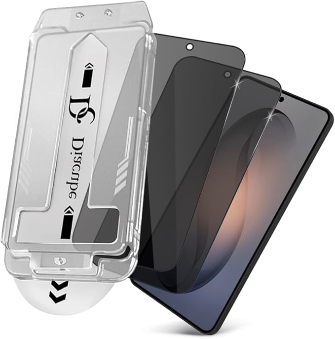 2 PACK Privacy Screen Protector for Samsung Galaxy S25 Plus/S24 Plus [27° Anti-Spy] 9H Hardness Shatterproof Tempered Glass [Auto Dust Removal Installation] Fingerprint ID Unlock Bubble Free Case-Fr