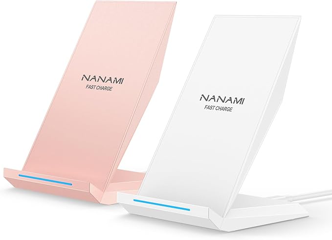 NANAMI Wireless Charger 2 Pack - Fast Wireless Charging Stand for iPhone 17/17 Air/16/16 Plus/16 Pro Max/16 Pro/15/14/13/12 Phone Charger Compatible Samsung Galaxy S26/S25/S24/S23/S22/S21Pixel 6/5