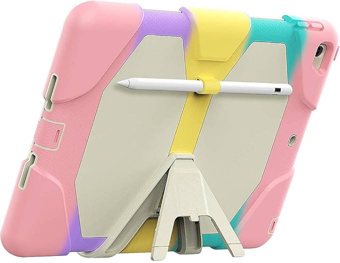 SaharaCase - Splash Series Case Cover for Apple iPad 10.2 Inch (7th 8th and 9th Generation 2021) [Shockproof Bumper] Rugged Full Screen Protection Integrated Kickstand Antislip Cover (Pink)