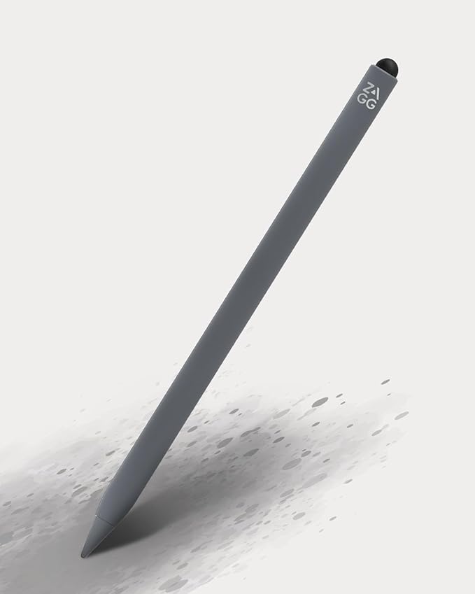 ZAGG Pro Stylus 2 with Active &amp Capacitive Tips Palm Rejection Tilt Recognition Bluetooth Pairing Compatible w/iPad Pro 11/12.9 (34 &amp 5 Gen)/Air 10.9/iPad 10.2/9.7/Mini 5/ iPad Air (M2)