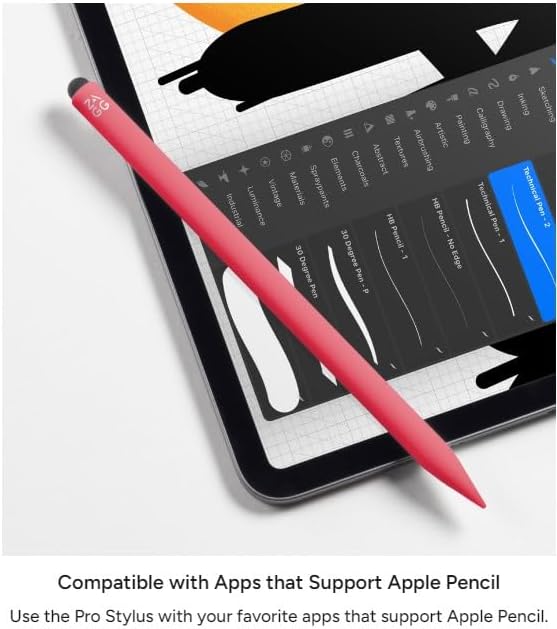 ZAGG Pro Stylus 2 with Active &amp Capacitive Tips Palm Rejection Tilt Recognition Bluetooth Pairing Compatible w/iPad Pro 11/12.9 (34 &amp 5 Gen)/Air 10.9/iPad 10.2/9.7/Mini 5/ iPad Air (M2)