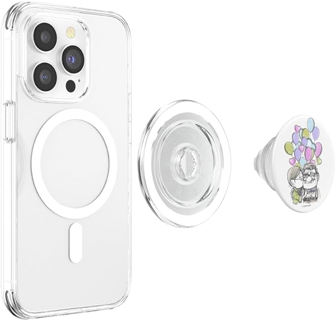 Disney Pixar Up Carl Ellie Kiss with Balloons PopSockets PopGrip for MagSafe