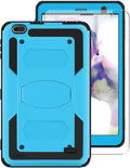 Mignova for NUU Tab 8 Tablet T0801L T0802L Gateway Tab 8 Case FOXXD T8 Sunshine T1 Elite Shockproof Rugged Hard Back Case + Tempered Glass Screen Protector Film for FANGOR F-863 (Blue/1 Pcs)