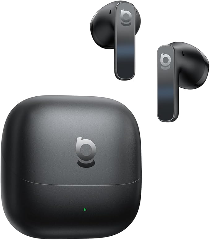 Baseus BS1 NC Semi-in-Ear Noise Cancelling Earbuds with Adaptive Hybrid ANC No Ear Pressure Hi-Res Audio (LDAC) 40H Playtime 4g Ultra-Lightweight Fit 6-Mic AI Clear Call