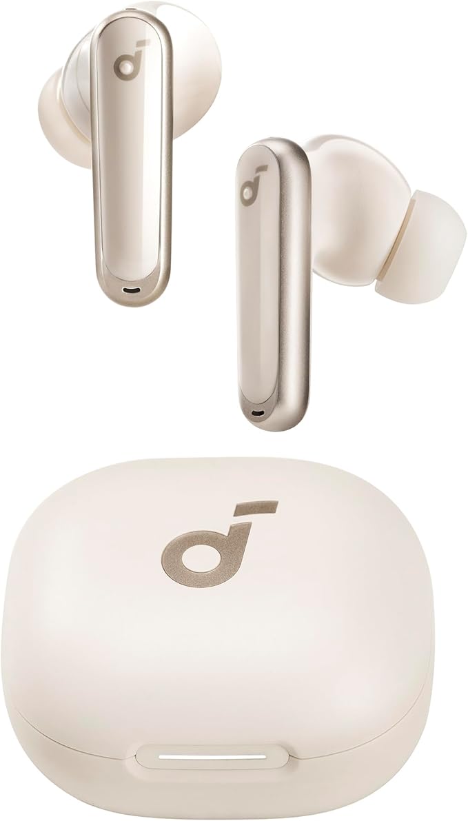 Soundcore P40i by Anker Noise Cancelling Wireless Earbuds Adaptive Noise Cancelling to Environments Heavy Bass 60H Playtime 2-in-1 Case and Phone Stand IPX5 Wireless Charging Bluetooth 5.3