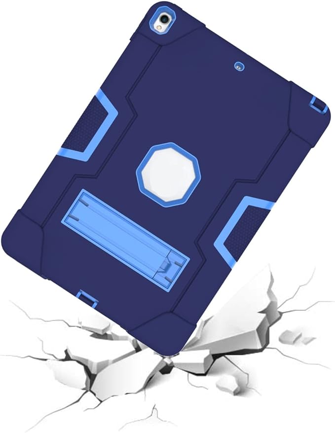Jaorty 3 in 1 Hybrid Case for iPad Air 3 10.5 &amp iPad Pro 10.5 - Heavy Duty Rugged Stand Shockproof Anti-Slip &amp Scratch Navy Blue