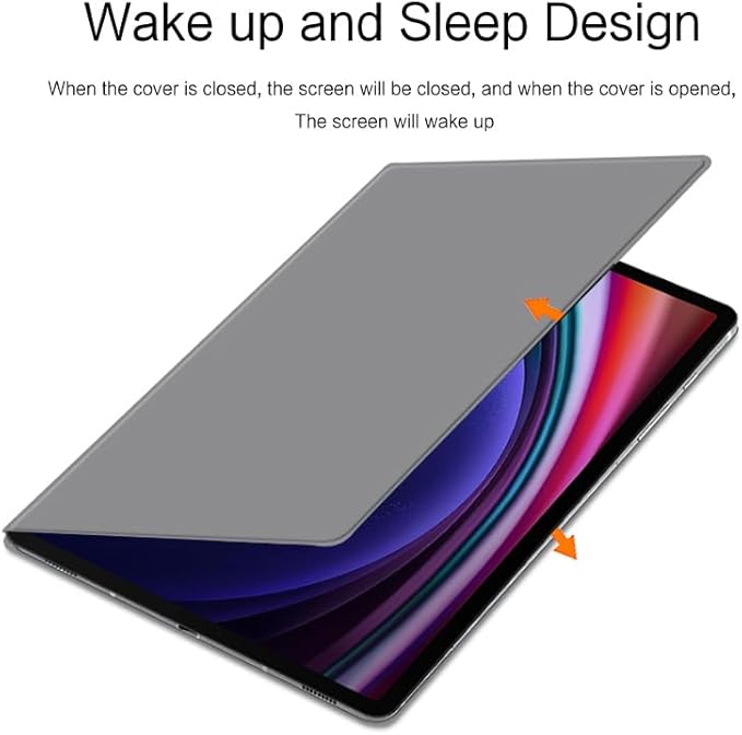 Magnetic Case for Galaxy Tab S10 Lite/Galaxy Tab S10 FE/Galaxy Tab S9 FE 10.9 Inch/Tab S9 11 2023 with S Pen Holder Ultra-Slim Lightweight Magnetic Stand Case with Auto Sleep/Wake Grey