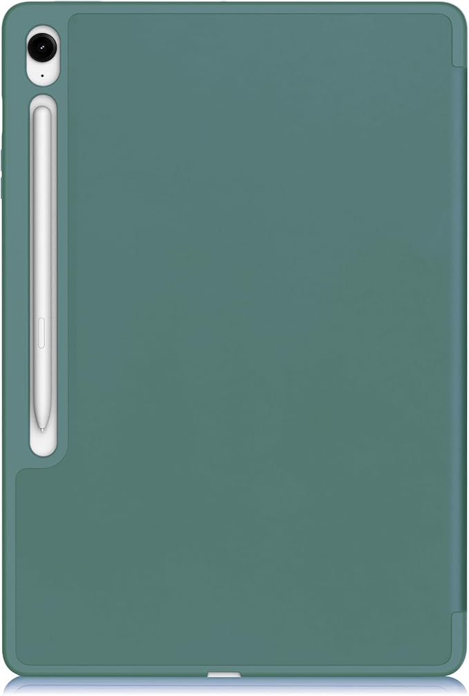 for Galaxy Tab S10 FE Plus Case 13.1 Inch 2025 (Model: SM-X620/X626B) Trifold Stand Cover with S Pen Holder [Auto Wake/Sleep] PU Leather Soft TPU Back Shell for Tab S10 FE+ 13.1 DarkGreen