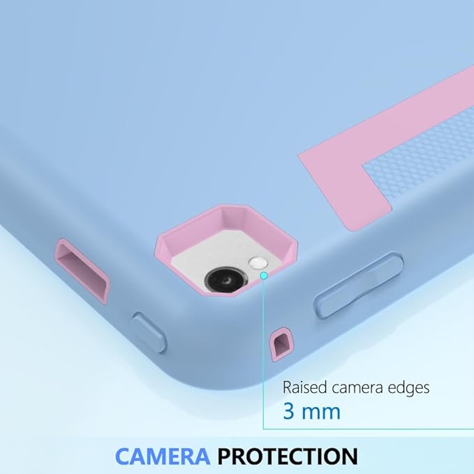 Case for iPad Pro 12.9 Case 2017/2015 (Old Model1st &amp 2nd Gen) Puxicu Heavy Duty Rugged Protective Cover for iPad Pro 12.9 (Model: A1584 A1652 A1670 A1671) Blue &amp Pink