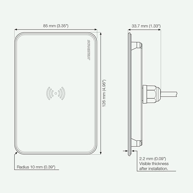 Scanstrut SC-CW-7GT Sub 15W 3-Coil Waterproof Wireless Charger