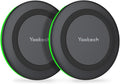 Yootech [2 Pack] Wireless Charger10W Max Wireless Charging Pad Compatible with iPhone 17/17 Pro/17 Pro Max/Air/16/15/14/13/SE 2022/12/11Samsung Galaxy S25/S24for AirPods Pro 3(No AC Adapter)