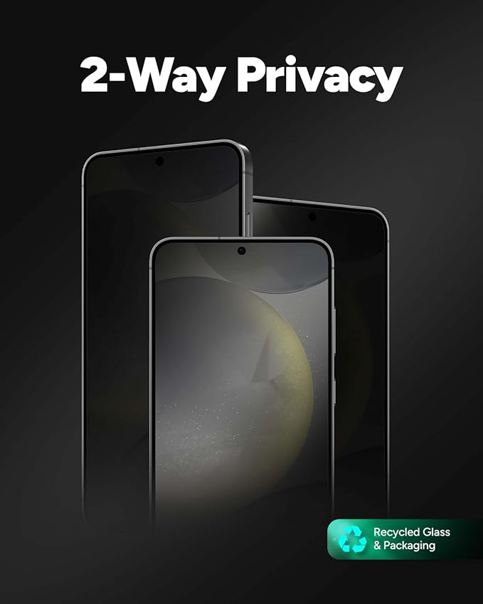 ZAGG InvisibleShield Fusion Privacy Anti-Glare Samsung Galaxy S24+ Screen Protector - Hybrid Polymer 2-Way Privacy Filter Matte Finish Scratch Resistant Eco-Friendly
