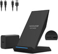 Fast Wireless Charging Stand Equipped with PD 30W Adapter High Speed Universal Charger with Extra USB-A Port Compatible with iPhone 17/16/15/14/13/12/11 for Samsung Galaxy S26/S25/S24/S23/S22
