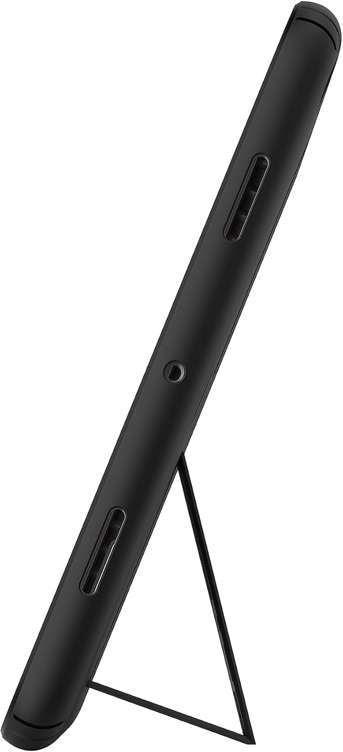 Speck Google Pixel Tablet 2023 Case and Stand - Full Back Thin Scratch Resistant Drop Protection &amp Adjustable Kickstand - Works with Google Pixel Charging Speaker Dock - Black &amp White Stand