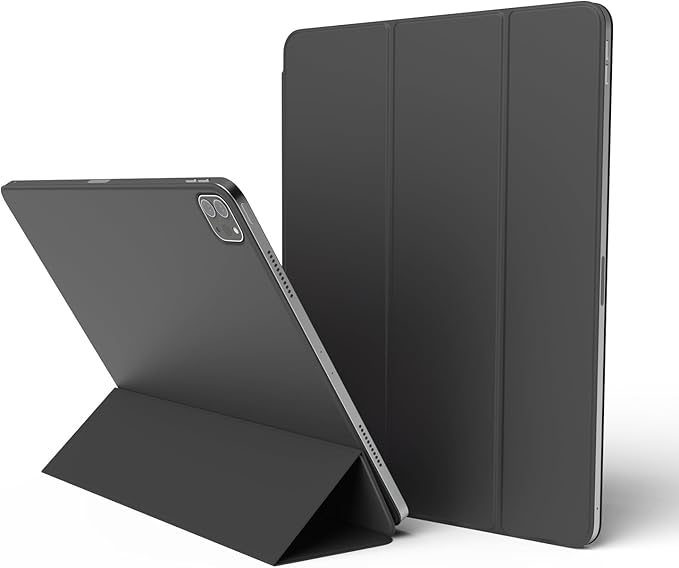 elago Magnetic Folio Case for iPad Pro 13 inch Cover (M5 M4) - Back Plate can be Attached to Metal Materials Wake/Sleep functionality Compatible with Apple Pencil 2 [Dark Grey]