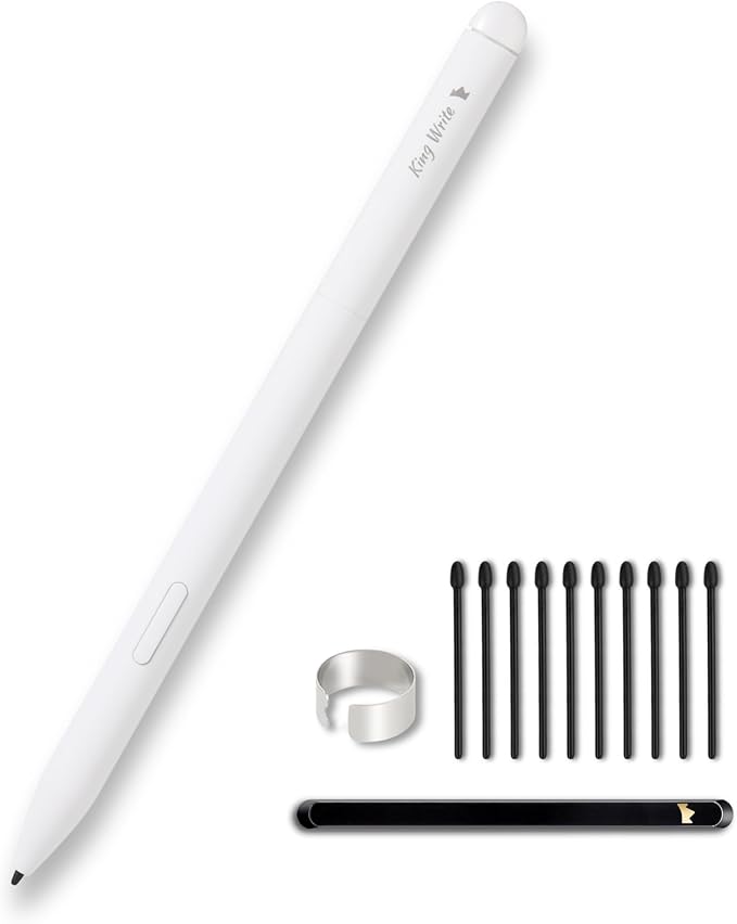 MR05 EMR Stylus for Kindle Scribe/Remarkable 2 with Digital Eraser 4096 Pressure Sensitivity Palm Rejection Digital Pen for EMR Devices/Tablet with 10 Tips-White