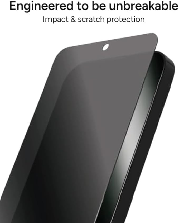 ZAGG Fusion Privacy Anti-Glare Samsung Galaxy S25 Ultra Screen Protector - Flexible Hybrid Polymer Matte Finish 2-Way Privacy Filter Recycled Materials InvisibleShield Easy Application