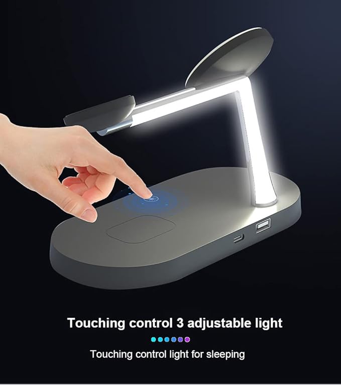 5 in 1 Magnetic Wireless Charging Stand 15W Fast Mag-Safe Charging Station Design for iPhone 15/14/13/12 Series iWatch 7/SE/6/5/4/3/2 Airpods 3/2/Pro