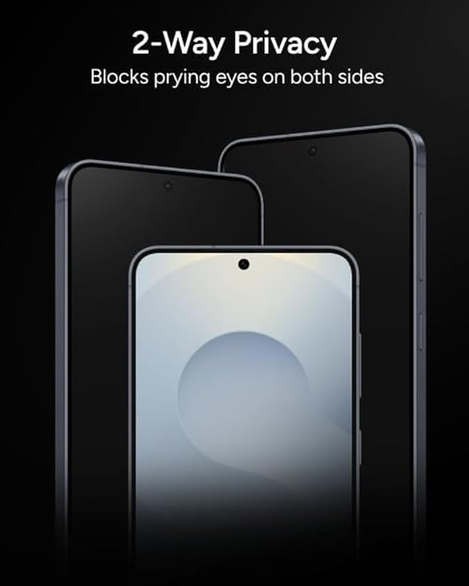 ZAGG Fusion Privacy Anti-Glare Samsung Galaxy S25 Ultra Screen Protector - Flexible Hybrid Polymer Matte Finish 2-Way Privacy Filter Recycled Materials InvisibleShield Easy Application