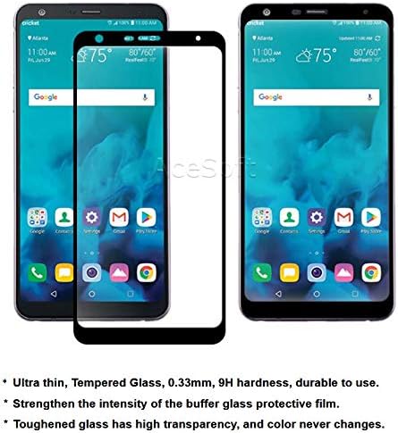 High-Sensitivity 9H Hardness 2.5D Round Edge Anti-Strike Shatterproof Tempered Glass Screen Protector Compatible with LG Stylo 4 Plus Q710PL Boost Mobile Phone