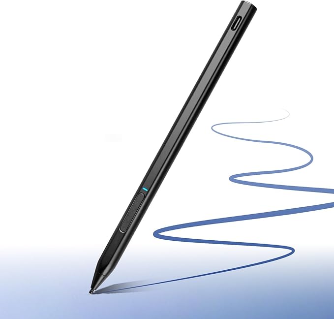 Rechargeable MPP 2.0 Tilt Pen for HP 2-in-1 Touchscreen LaptopsGenuine Digital Stylus Pen for HP Envy X360/Pavilion X360/Spectre X360 with 4096 Pressure Sensitivity and Palm RejectionBlack