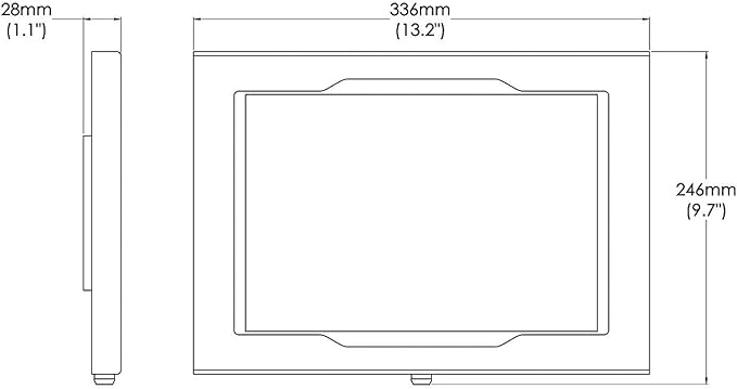 TABcare Locking Anti-Theft Metal Case for Samsung Galaxy TAB 3 4 10.1 Tablet for Kiosk POS Store Show Display Time Clock (TAB 3/4 10.1 Black)