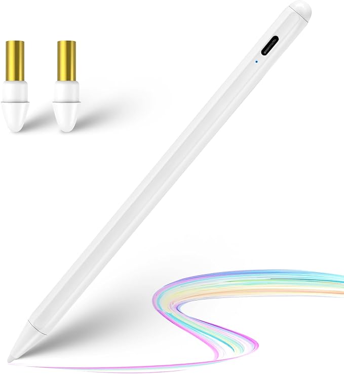 iPad Pencil Pro - 2X Fast Charge Stylus Pen for Apple iPad Pro 11 13 Inch M4 Works for iPad Pro 11 12.9 13 White